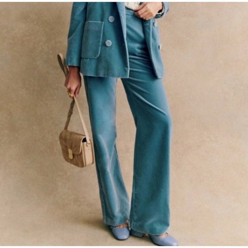 NWT Sezane Martin Trousers in Bleu Iceberg sz 36/US 4NWT Sezane Martin Trousers